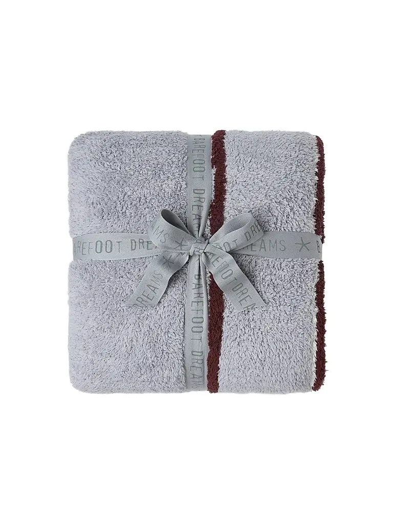 Barefoot Dreams CozyChic Belmar Border Throw Blanket - Vapor Multi | Image 1 Barefoot Dreams CozyChic Belmar Border Throw Blanket - Vapor Multi | Image 1