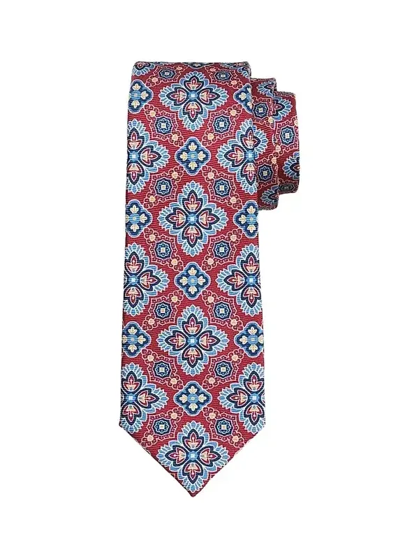 Men's Floral Medallion Silk Tie Men's Floral Medallion Silk Tie