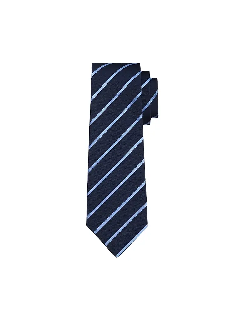 Kiton Men's Striped Silk Tie - Navy Blue | Image 1 Kiton Men's Striped Silk Tie - Navy Blue | Image 1