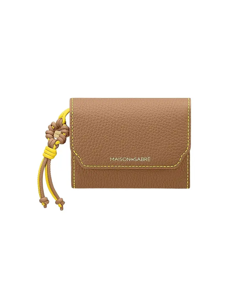 Maison de Sabre Women's Bloom Edition Leather Trifold Wallet - Sandstone Daisy | Image 1 Maison de Sabre Women's Bloom Edition Leather Trifold Wallet - Sandstone Daisy | Image 1