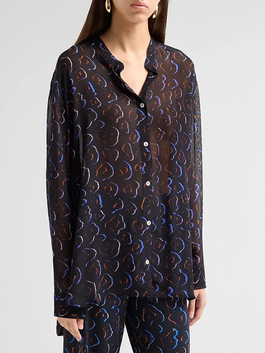 EYWASOULS MALIBU Women's Phoenix Printed Chiffon Blouse | Thumbnail 4 EYWASOULS MALIBU Women's Phoenix Printed Chiffon Blouse | Thumbnail 4
