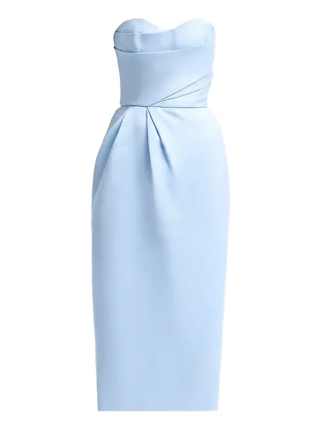 Women's Strapless Draped Cocktail Dress