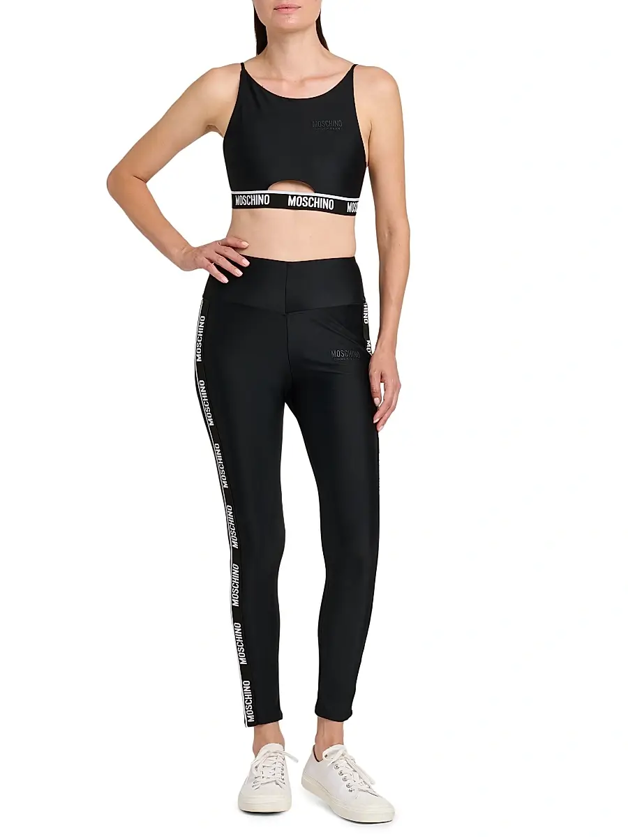 MOSCHINO Women's Logo Sports Bra | Thumbnail 2 MOSCHINO Women's Logo Sports Bra | Thumbnail 2