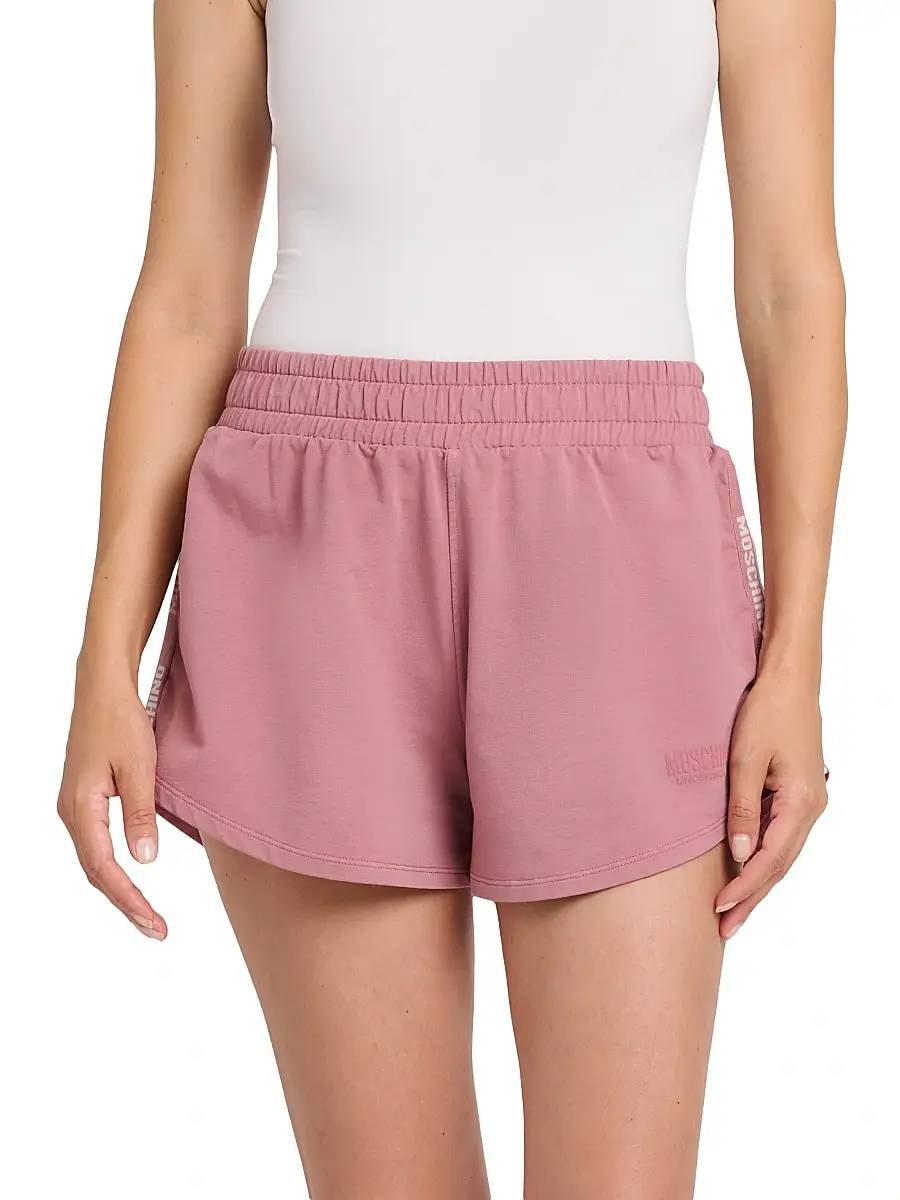MOSCHINO Women's Logo-Tape Stretch-Cotton Shorts | Thumbnail 3 MOSCHINO Women's Logo-Tape Stretch-Cotton Shorts | Thumbnail 3