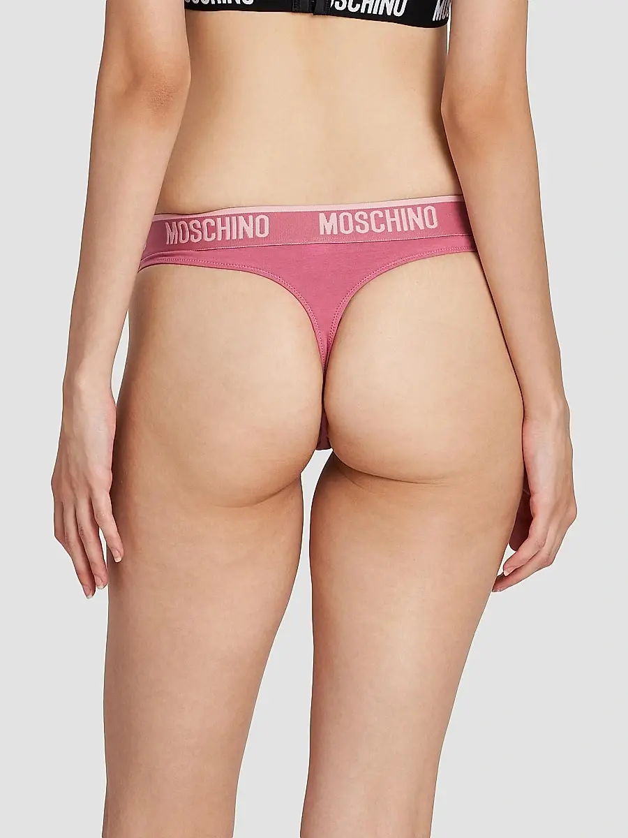 MOSCHINO Women's 2-Pack Logo-Waistband Thong | Thumbnail 4