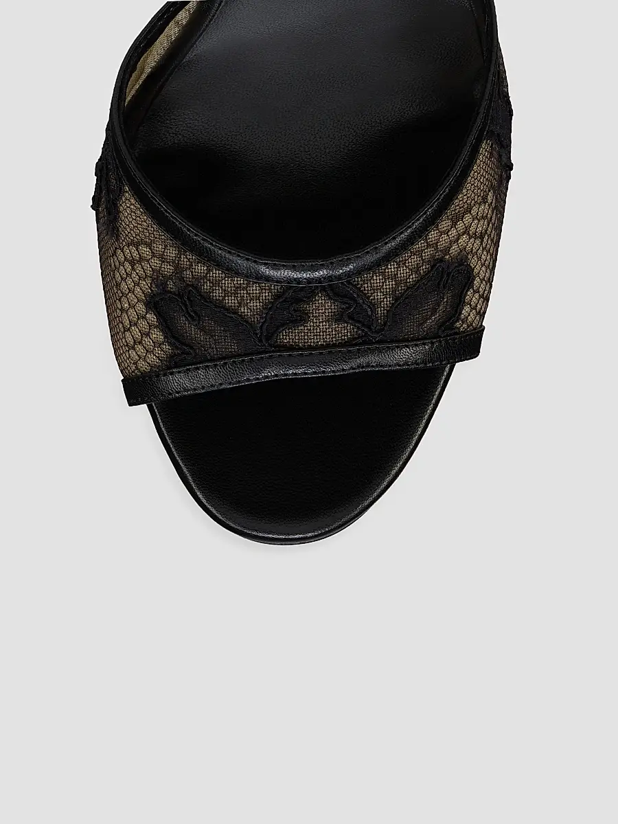 Christian Louboutin Women's Miss Z Lace and Mesh Sling Sandals | Thumbnail 4 Christian Louboutin Women's Miss Z Lace and Mesh Sling Sandals | Thumbnail 4
