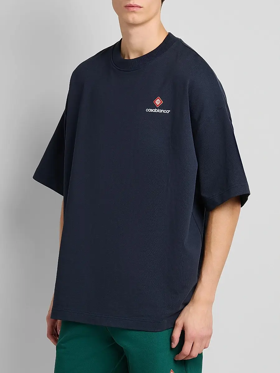 Casablanca Men's Oversized Cotton T-Shirt | Thumbnail 4