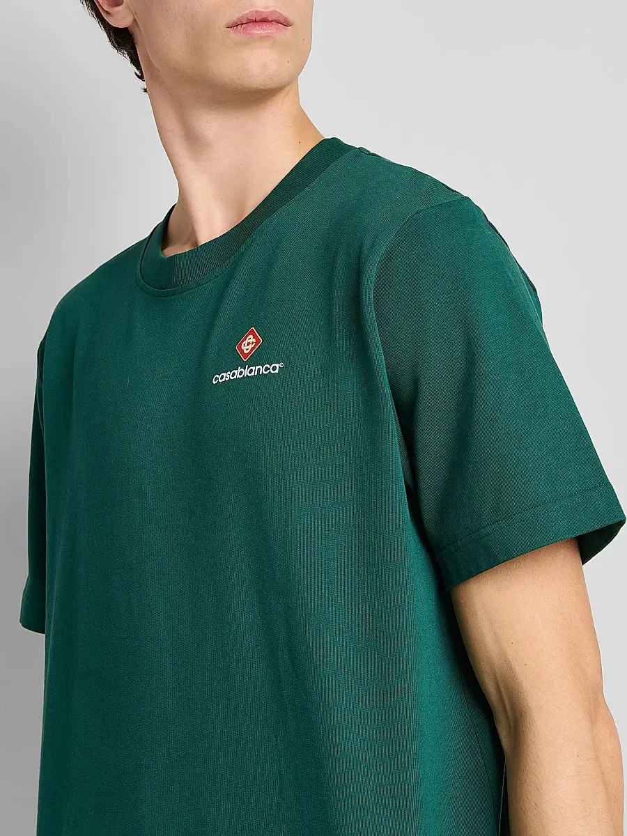 Casablanca Men's Classic Logo Cotton Crewneck T-Shirt | Thumbnail 5 Casablanca Men's Classic Logo Cotton Crewneck T-Shirt | Thumbnail 5