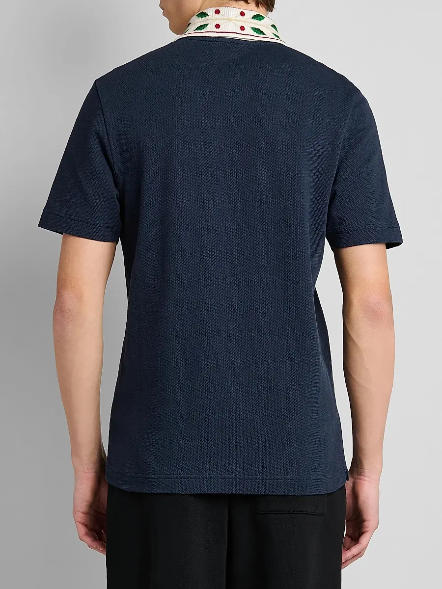 Casablanca Men's Laurel Cotton Pique Polo Shirt | Thumbnail 3