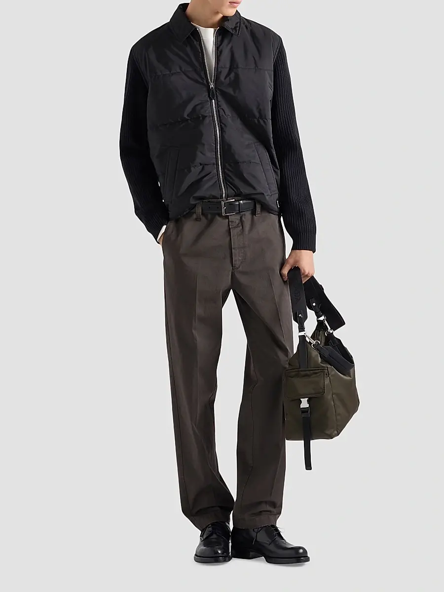 Prada Men's Wool And Re-Nylon Gabardine Cardigan | Thumbnail 2