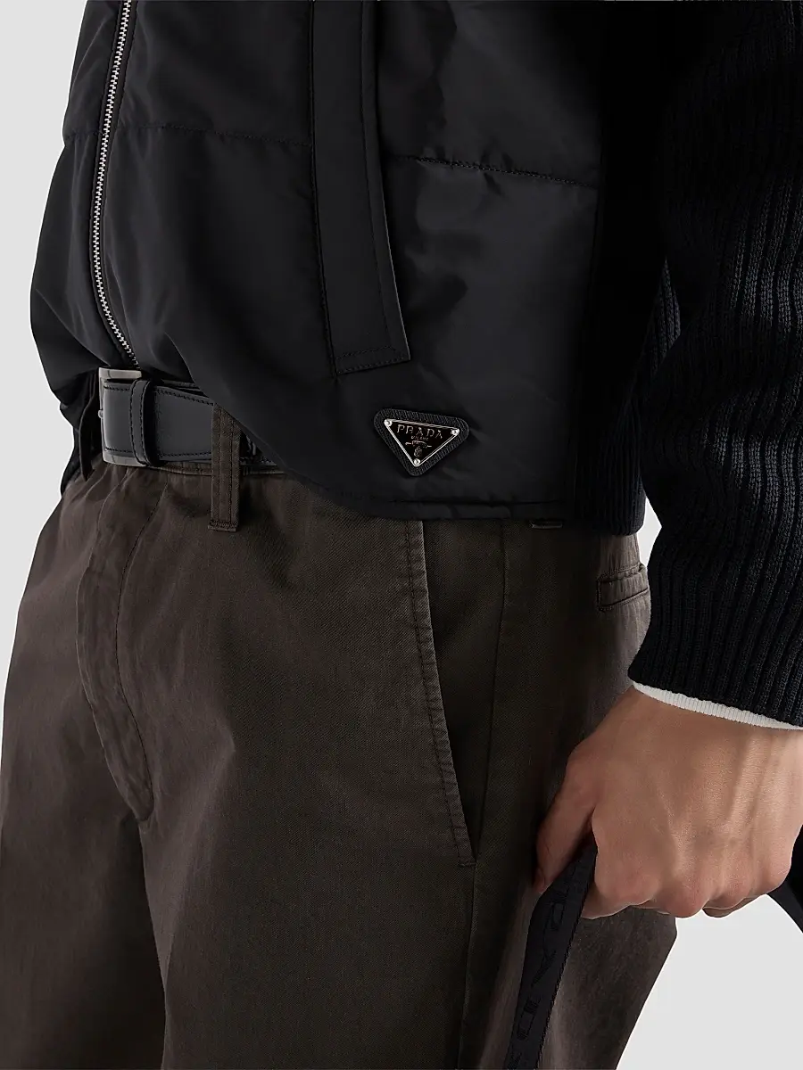Prada Men's Wool And Re-Nylon Gabardine Cardigan | Thumbnail 7