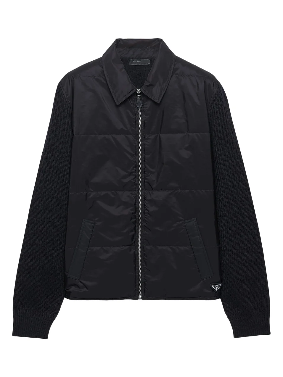 Men's Wool And Re-Nylon Gabardine Cardigan Men's Wool And Re-Nylon Gabardine Cardigan