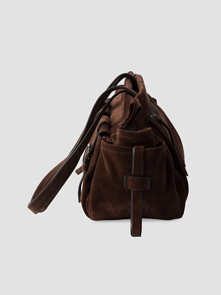 Prada Women's Medium Suede Tote Bag | Thumbnail 4 Prada Women's Medium Suede Tote Bag | Thumbnail 4