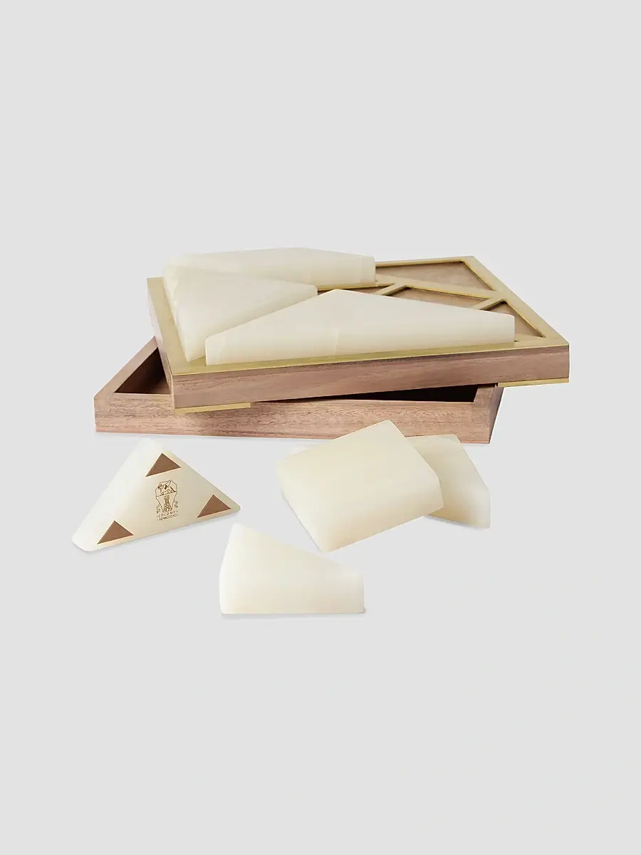 Brunello Cucinelli Onyx, Walnut Wood and Brass Tangram Set | Thumbnail 4 Brunello Cucinelli Onyx, Walnut Wood and Brass Tangram Set | Thumbnail 4