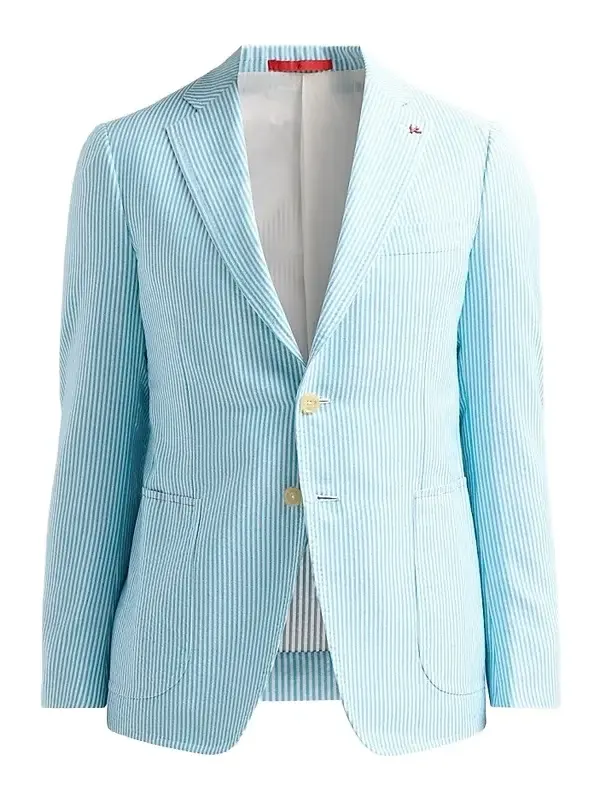 Men's Seersucker Cotton-Silk Jacket