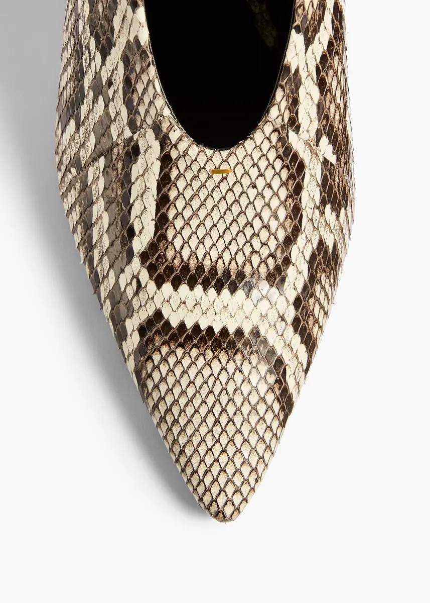 Khaite Miriam Low Pump in Natural Python | Thumbnail 3 Khaite Miriam Low Pump in Natural Python | Thumbnail 3