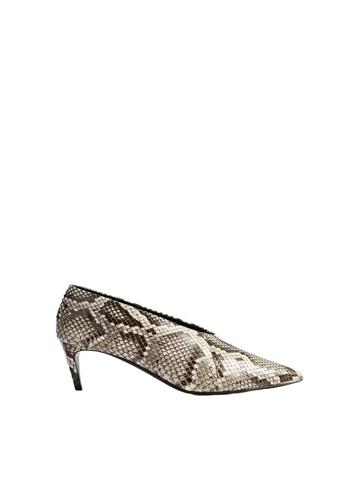 Khaite Miriam Low Pump in Natural Python | Image 1 Khaite Miriam Low Pump in Natural Python | Image 1