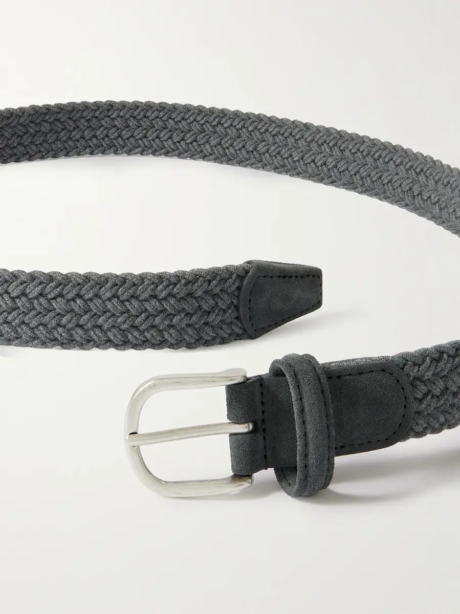Anderson's 3cm Leather-Trimmed Woven Belt | Thumbnail 2 Anderson's 3cm Leather-Trimmed Woven Belt | Thumbnail 2