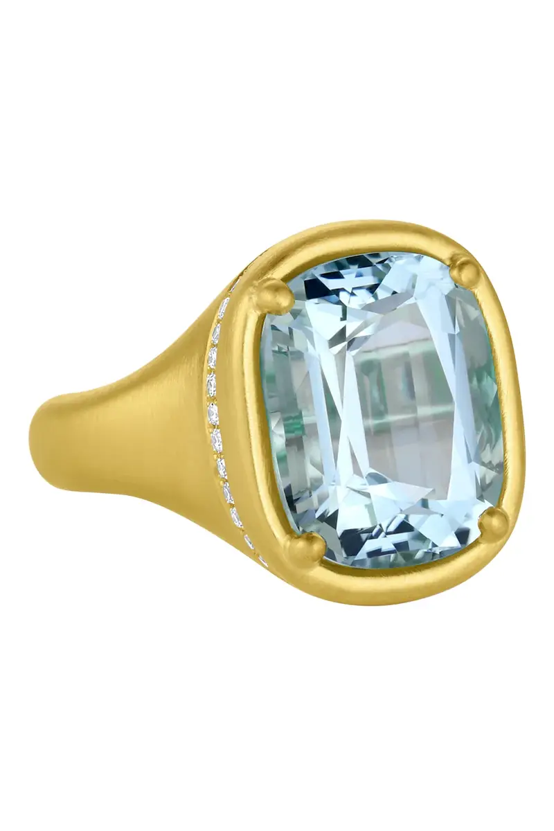 LEIGH MAXWELL Aquamarine Bijou Ring | Image 1 LEIGH MAXWELL Aquamarine Bijou Ring | Image 1