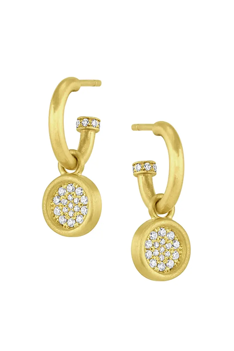LEIGH MAXWELL Diamond Amani Disk Ear Charms | Thumbnail 3 LEIGH MAXWELL Diamond Amani Disk Ear Charms | Thumbnail 3