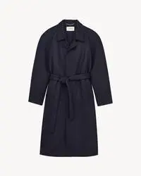 Saint Laurent Belted balmacaan in brushed wool gabardine | Thumbnail 2 Saint Laurent Belted balmacaan in brushed wool gabardine | Thumbnail 2