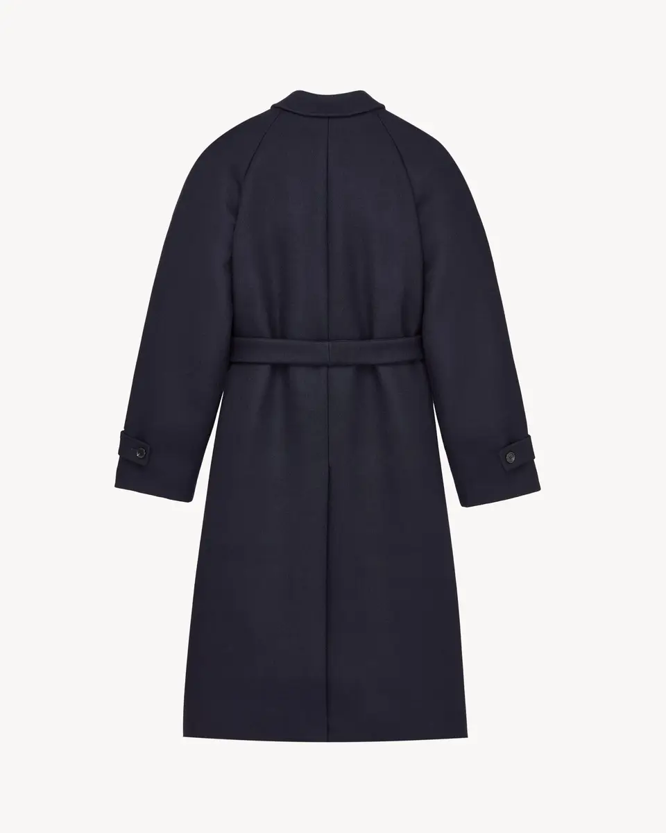 Saint Laurent Belted balmacaan in brushed wool gabardine | Thumbnail 7 Saint Laurent Belted balmacaan in brushed wool gabardine | Thumbnail 7