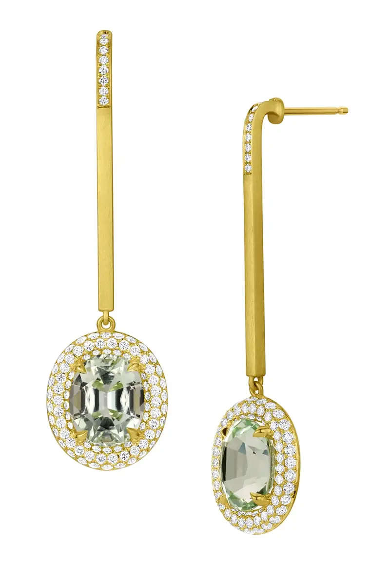 LEIGH MAXWELL Green Tourmaline Bauble Earrings | Thumbnail 2