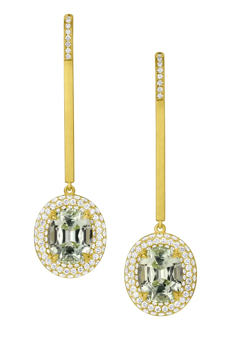 Green Tourmaline Bauble Earrings Green Tourmaline Bauble Earrings