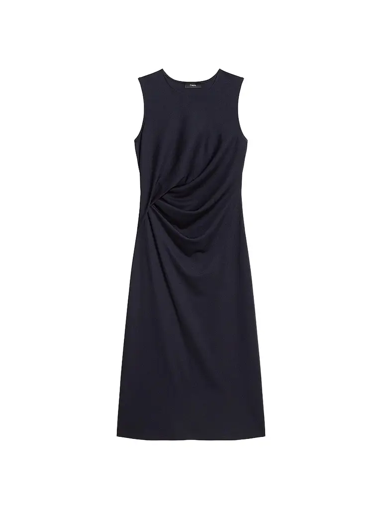 Theory Women's Draped Tuck Sweater Midi Dress