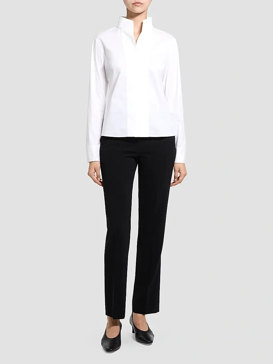 Theory Women's Tailored Cotton-Blend Shirt | Thumbnail 2 Theory Women's Tailored Cotton-Blend Shirt | Thumbnail 2