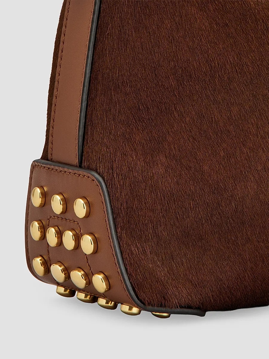 Tod's Women's Metal Dots Pony-Effect Suede Mini Bag | Thumbnail 6 Tod's Women's Metal Dots Pony-Effect Suede Mini Bag | Thumbnail 6