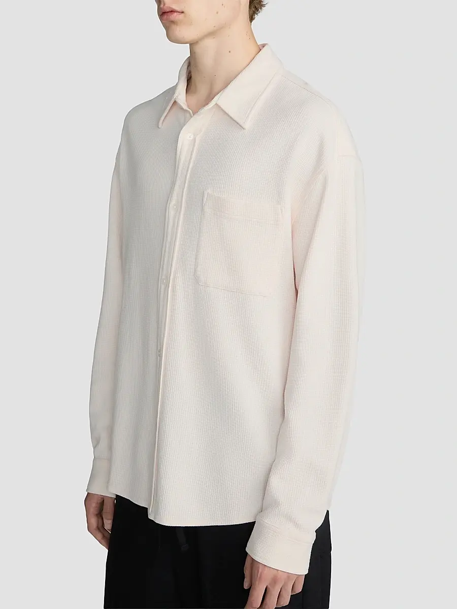 Frame Men's Waffle Textured Cotton Shirt | Thumbnail 5