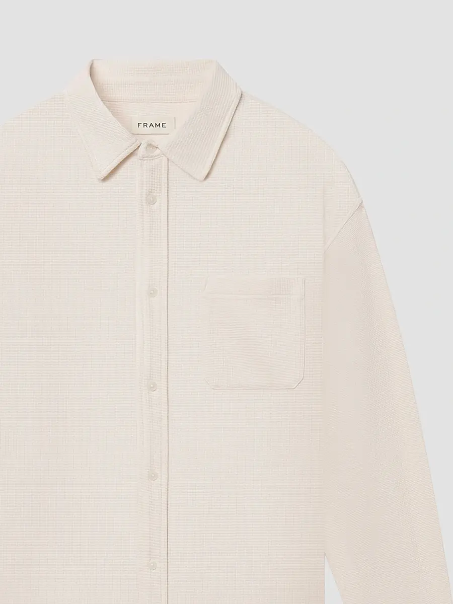 Frame Men's Waffle Textured Cotton Shirt | Thumbnail 7