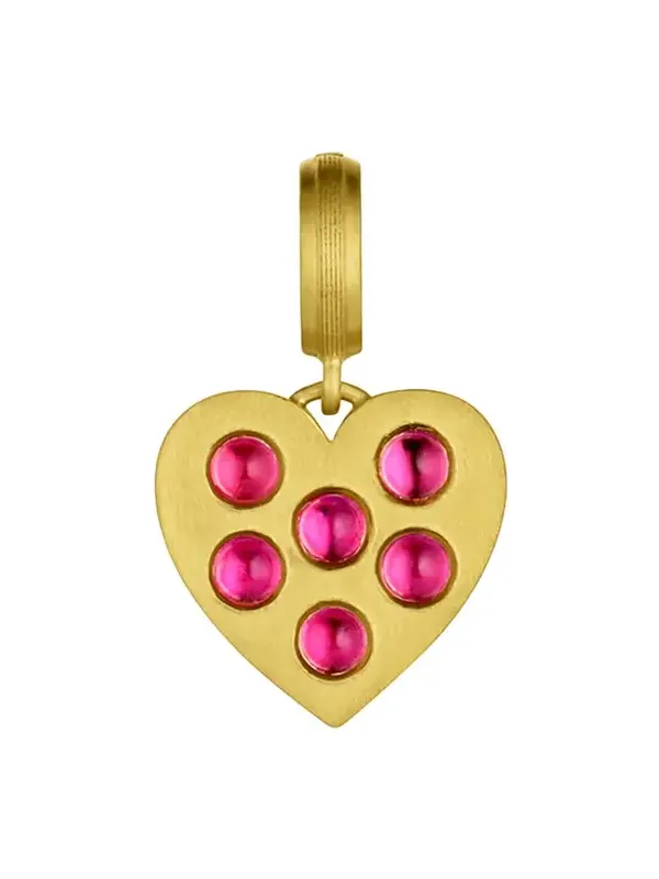 LEIGH MAXWELL Pink Sapphire Small Heart Pendant