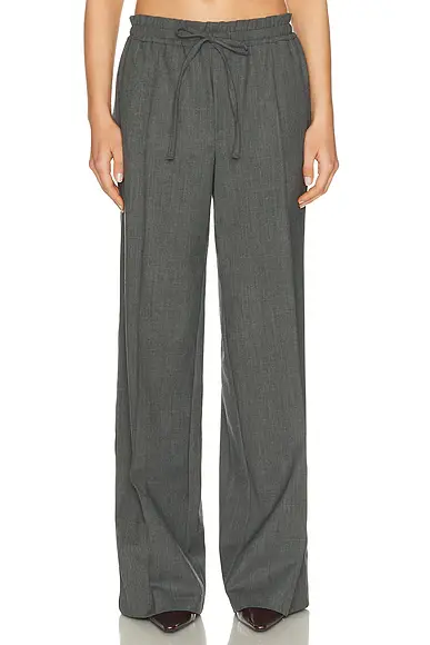 Helsa Wool Blend Drawcord Trousers | Image 1 Helsa Wool Blend Drawcord Trousers | Image 1