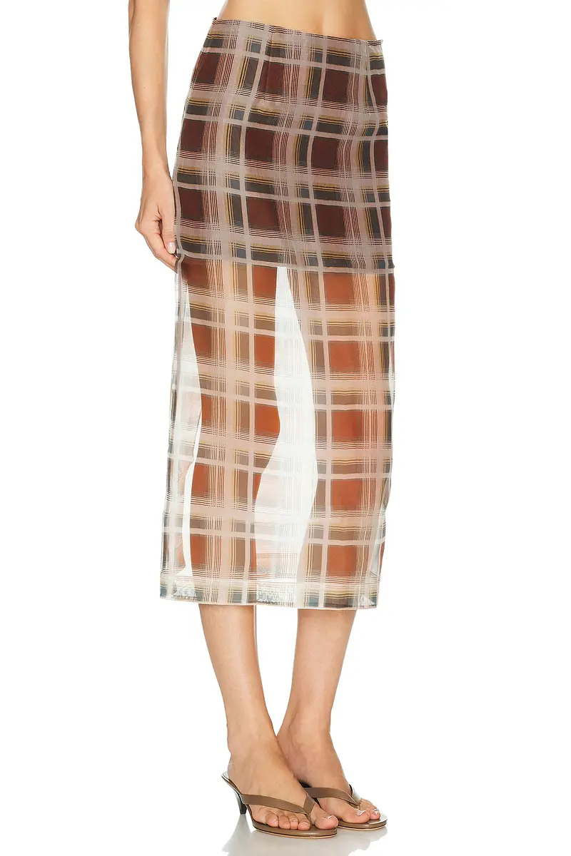 Frame The Plaid Organza Skirt | Thumbnail 3 Frame The Plaid Organza Skirt | Thumbnail 3