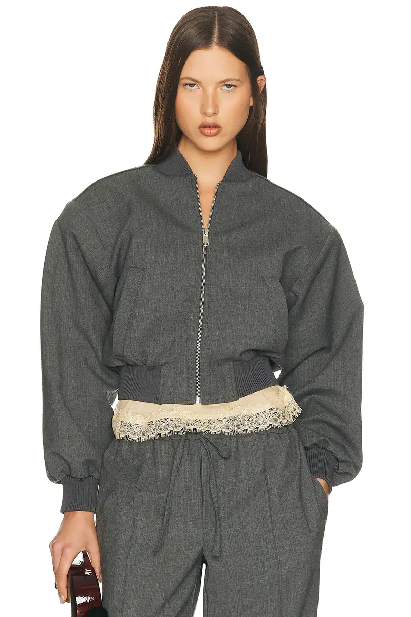 Helsa Wool Blend Bomber Jacket | Thumbnail 2 Helsa Wool Blend Bomber Jacket | Thumbnail 2