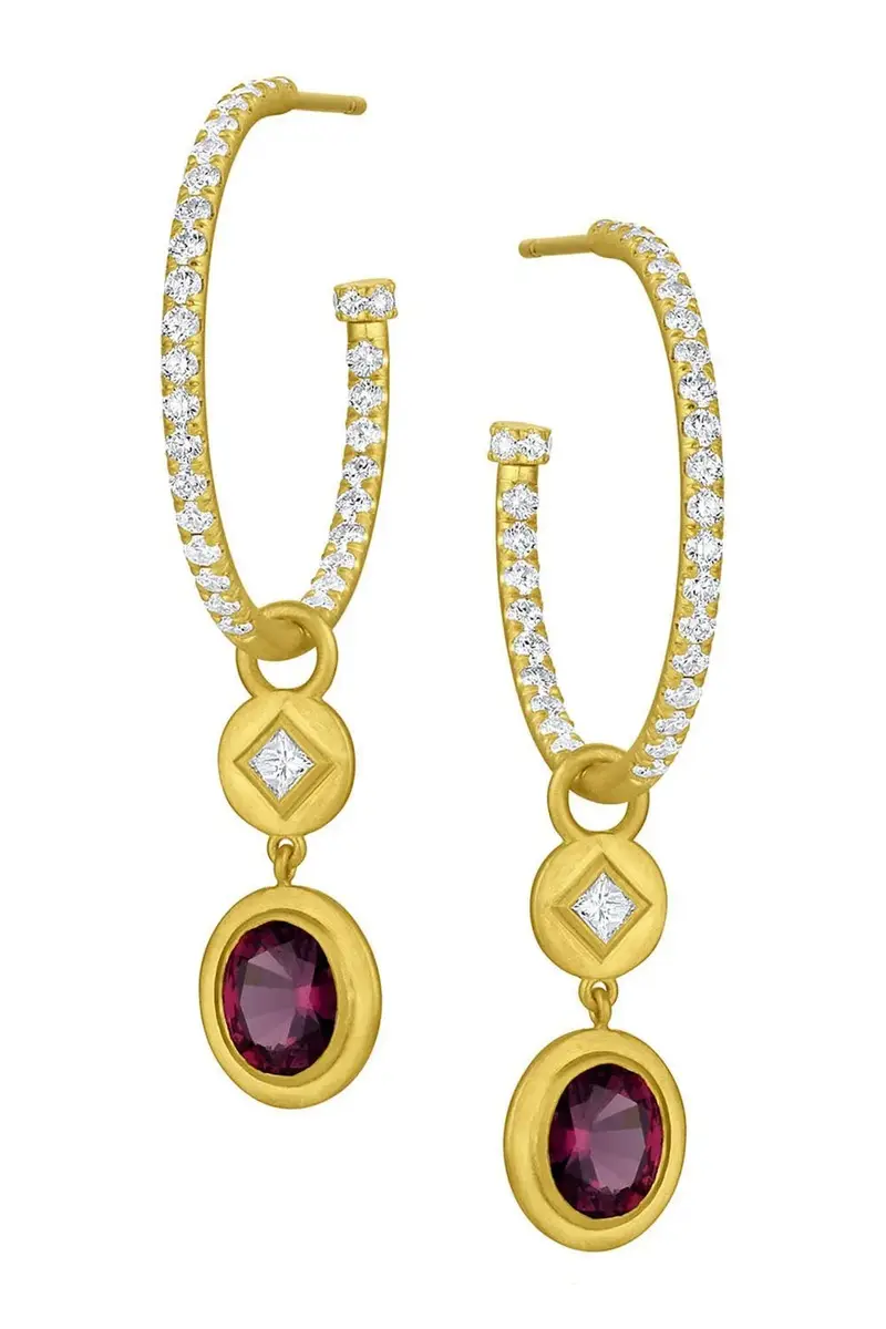 LEIGH MAXWELL Spinel Diamond Gemstone Ear Charms | Thumbnail 2 LEIGH MAXWELL Spinel Diamond Gemstone Ear Charms | Thumbnail 2