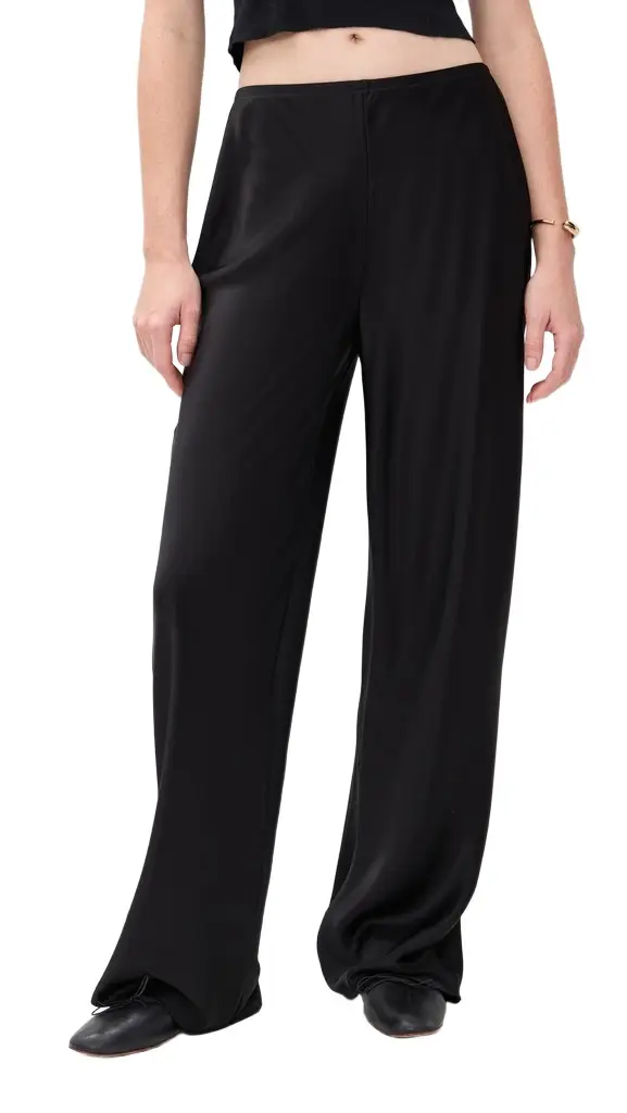 Reformation Gale Satin Mid Rise Bias Pants | Image 1 Reformation Gale Satin Mid Rise Bias Pants | Image 1