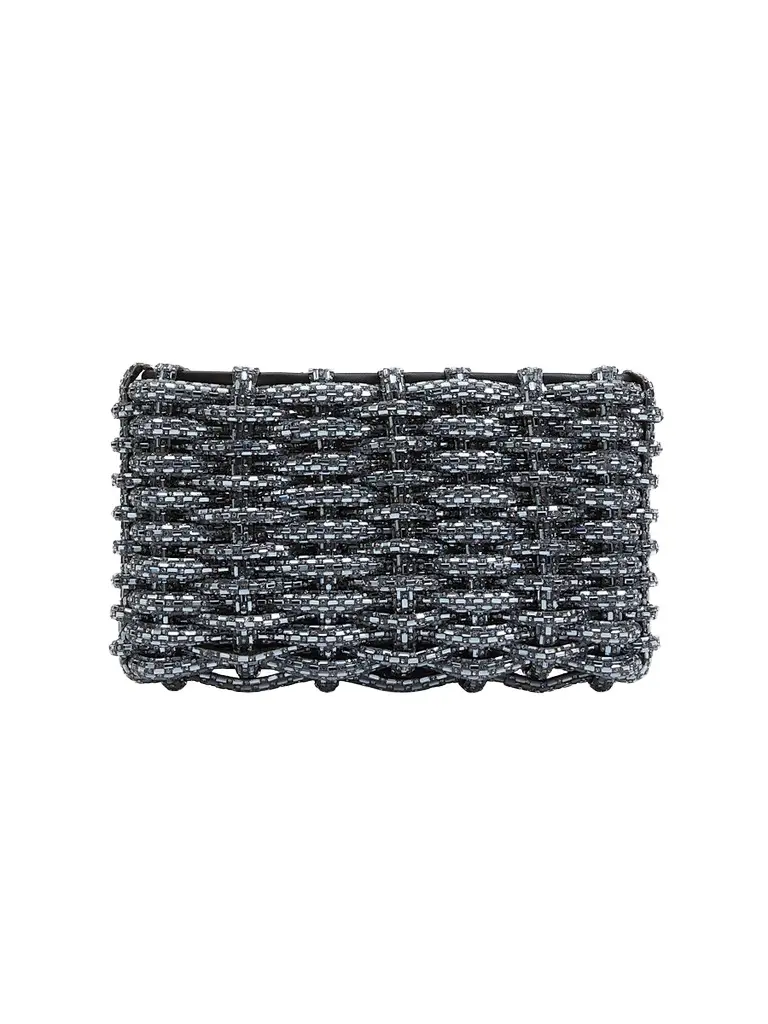 Simkhai Women's Morgan Metal Clutch - Black | Image 1 Simkhai Women's Morgan Metal Clutch - Black | Image 1