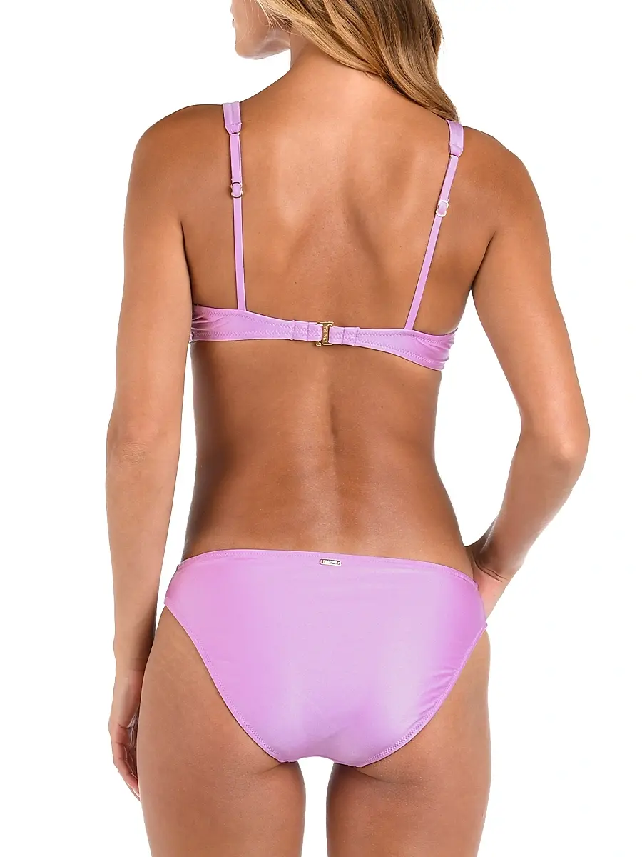 L'Agence Women's Shimmer Solids Lexie Triangle Bikini Top | Thumbnail 4 L'Agence Women's Shimmer Solids Lexie Triangle Bikini Top | Thumbnail 4