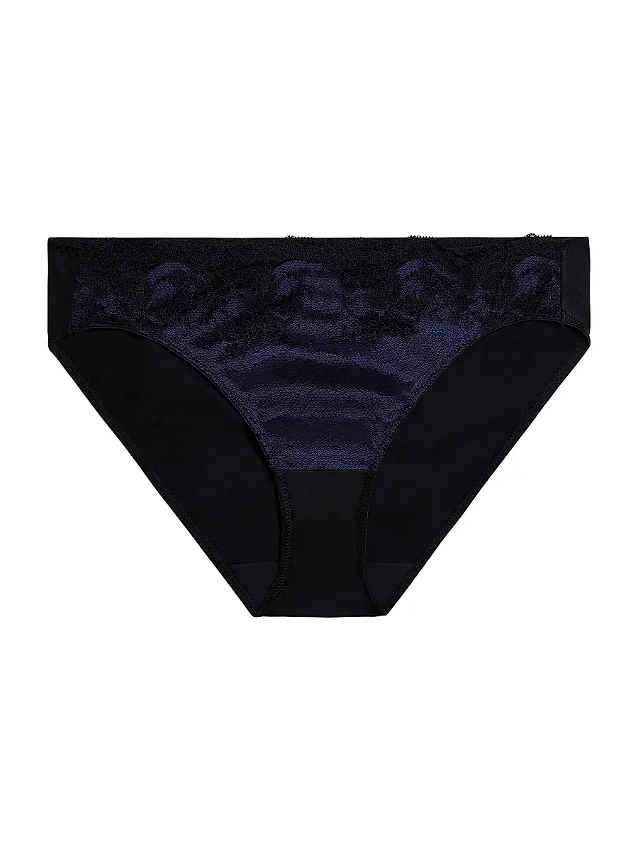 Wacoal Women's Modern Affair Bikini Bottom - Night Sky Black - Size XL | Image 1 Wacoal Women's Modern Affair Bikini Bottom - Night Sky Black - Size XL | Image 1