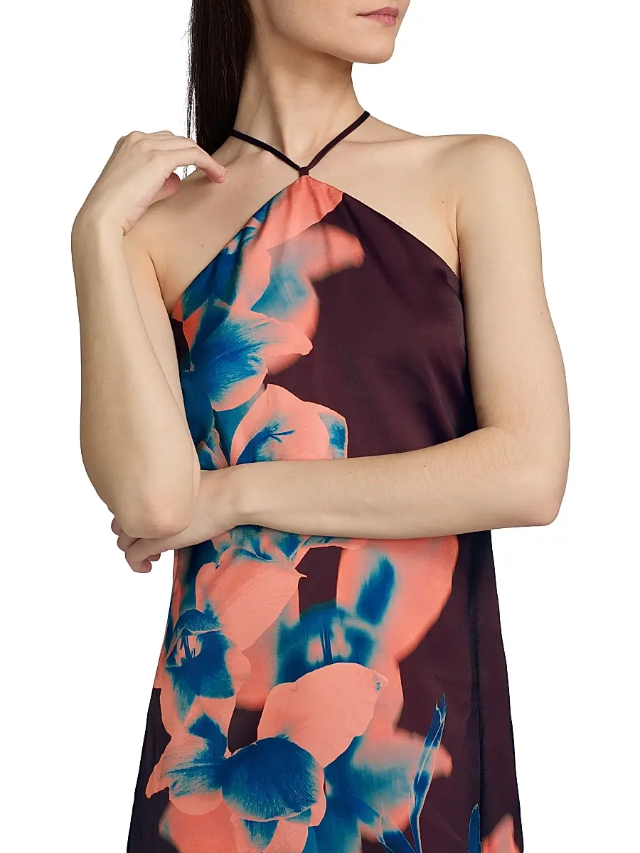 Misa Los Angeles Women's Avri Floral Tie Halterneck Minidress | Thumbnail 6 Misa Los Angeles Women's Avri Floral Tie Halterneck Minidress | Thumbnail 6