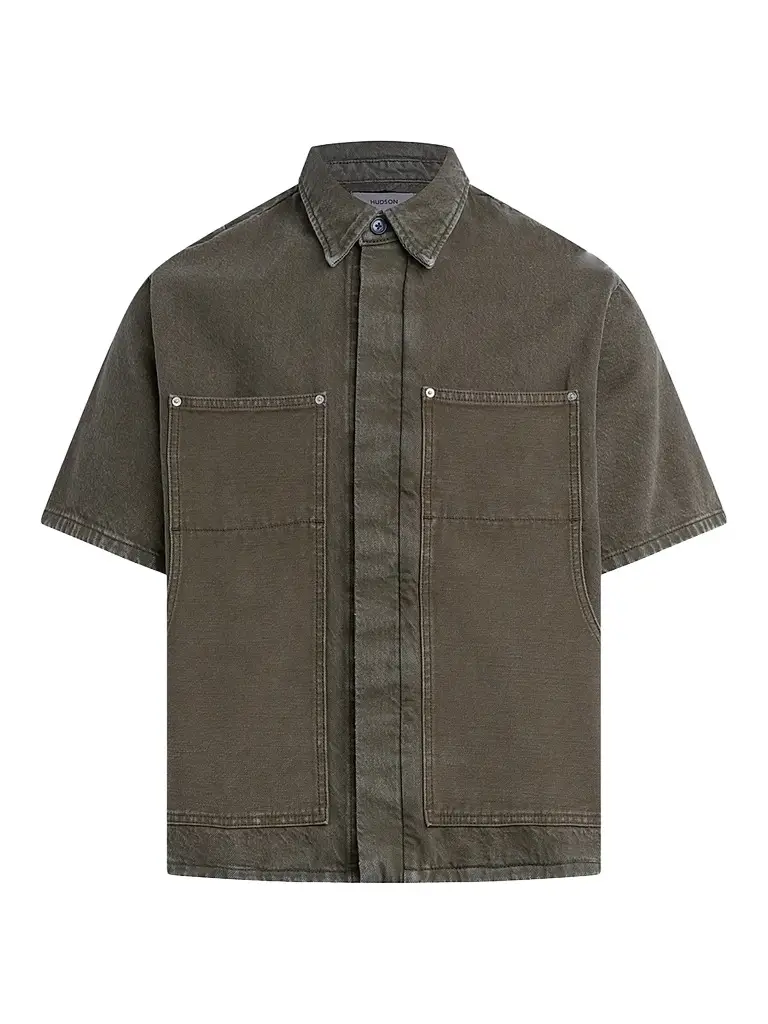 Hudson Jeans Men's Carpenter Denim Short-Sleeve Shirt - Hillside | Image 1 Hudson Jeans Men's Carpenter Denim Short-Sleeve Shirt - Hillside | Image 1