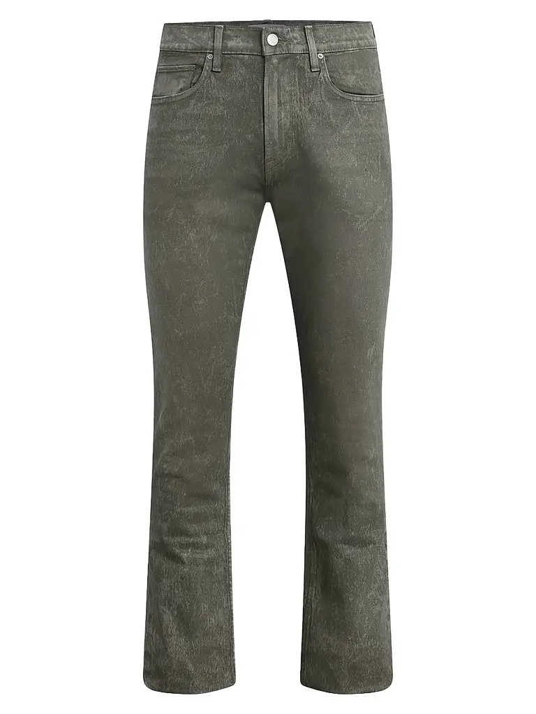 Hudson Jeans Men's Walker Kick Flare Jeans - Wax Olive | Image 1 Hudson Jeans Men's Walker Kick Flare Jeans - Wax Olive | Image 1