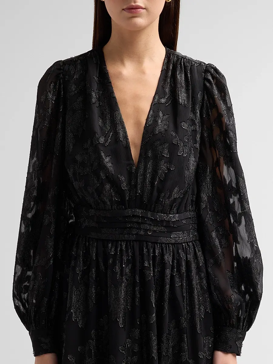Ramy Brook Women's Rebecca Flocked Metallic Gown | Thumbnail 5 Ramy Brook Women's Rebecca Flocked Metallic Gown | Thumbnail 5