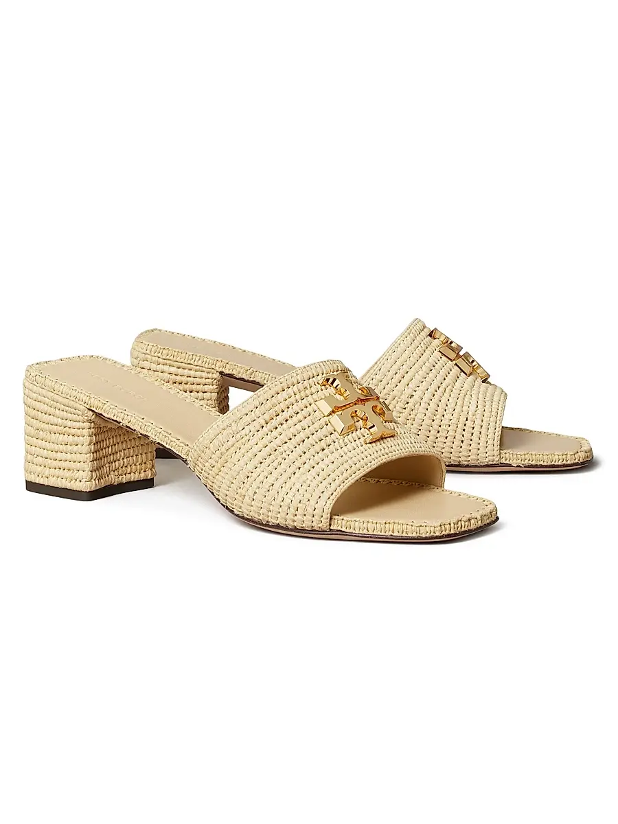 Tory Burch Women's Eleanor 55MM Raffia Sandals | Thumbnail 2 Tory Burch Women's Eleanor 55MM Raffia Sandals | Thumbnail 2