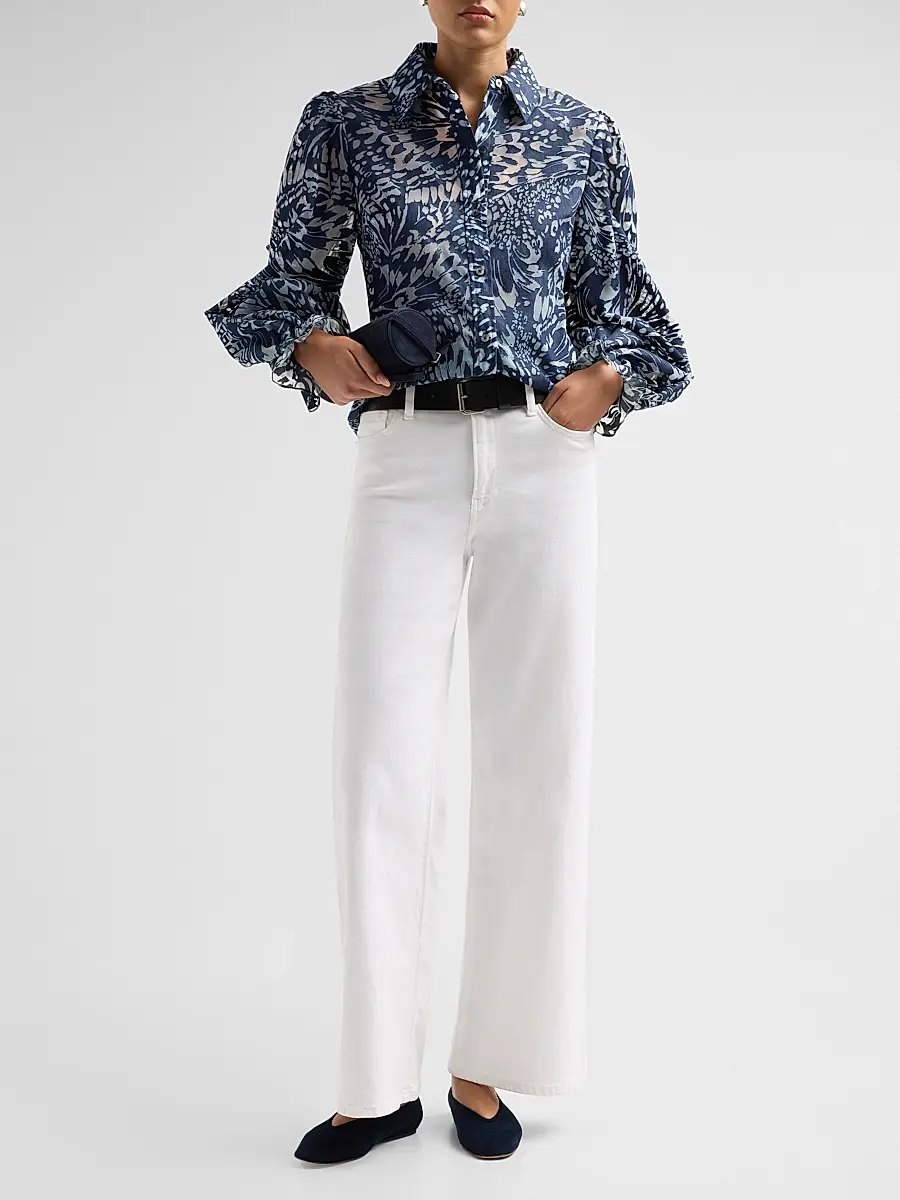 Ramy Brook Women's Joy Cotton-Blend Burnout Blouse | Thumbnail 2 Ramy Brook Women's Joy Cotton-Blend Burnout Blouse | Thumbnail 2