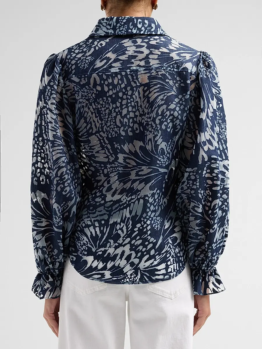 Ramy Brook Women's Joy Cotton-Blend Burnout Blouse | Thumbnail 3 Ramy Brook Women's Joy Cotton-Blend Burnout Blouse | Thumbnail 3