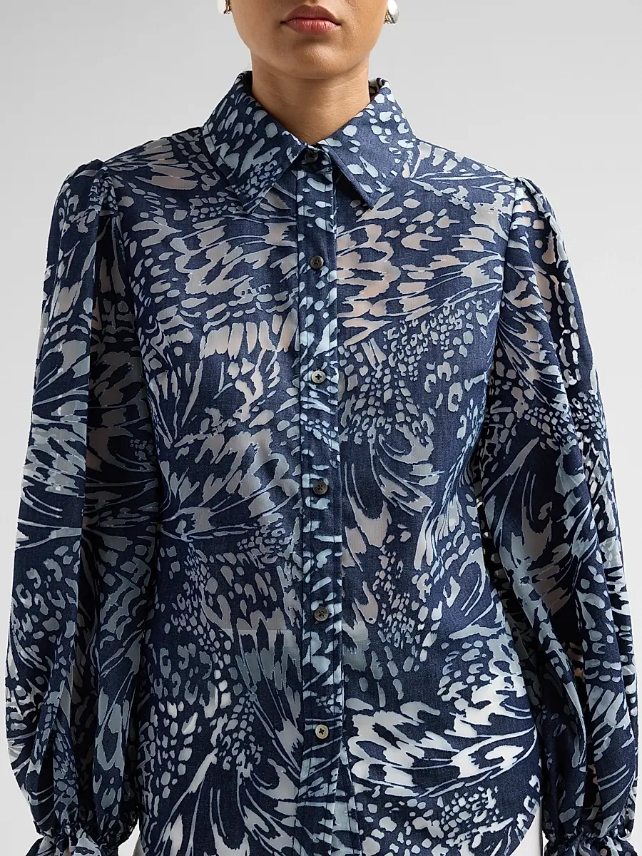 Ramy Brook Women's Joy Cotton-Blend Burnout Blouse | Thumbnail 5 Ramy Brook Women's Joy Cotton-Blend Burnout Blouse | Thumbnail 5